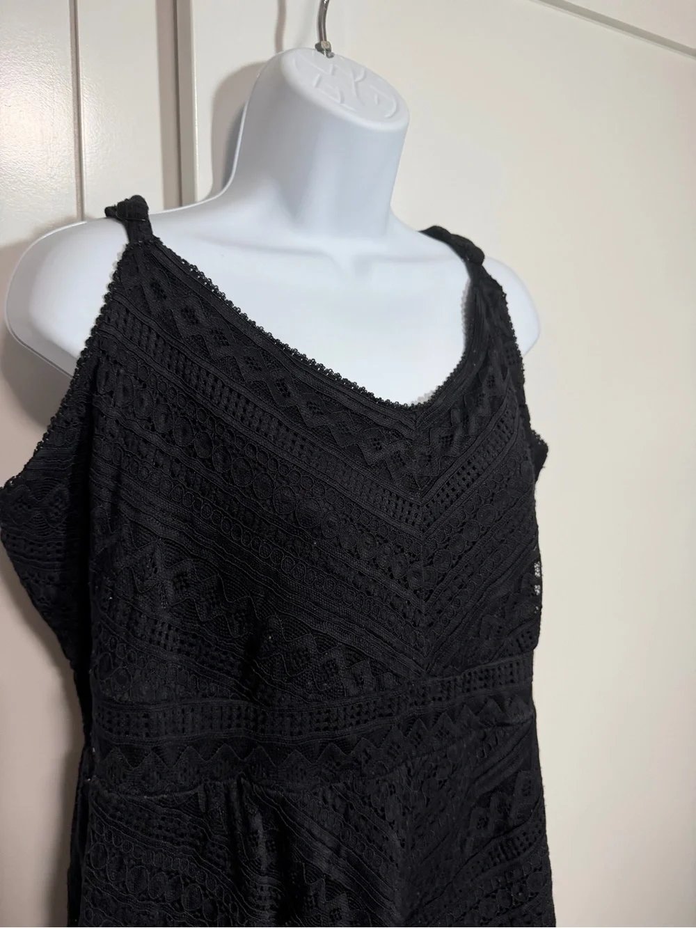 Torrid Fully Lace Black Midi Dress Plus Size 3X Boho Whimsy Goth Dressy Grunge